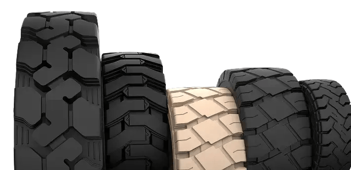 Overlapping tires
